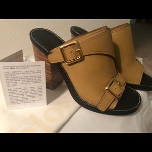 COPY - NWT Chloé Real Leather Buckle High Heel Sa…